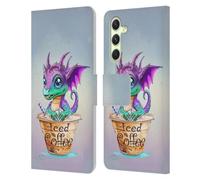 Head Case Designs Officially Licensed Ruth Thompson Iced Coffee Cup O Dragons Leather Wallet Case Compatible With Samsung Galaxy A54 5G