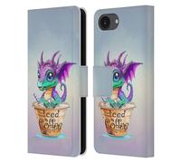Head Case Designs Officially Licensed Ruth Thompson Iced Coffee Cup O Dragons Leather Wallet Case Compatible With Apple iPhone 16e / iPhone 17e