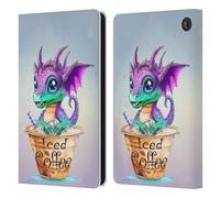 Head Case Designs Officially Licensed Ruth Thompson Iced Coffee Cup O Dragons Leather Wallet Case Compatible With Amazon Fire 7 2022