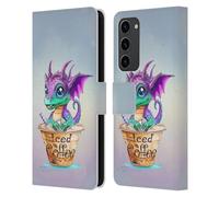Head Case Designs Officially Licensed Ruth Thompson Iced Coffee Cup O Dragons Leather Wallet Case Compatible With Samsung Galaxy S23+ 5G