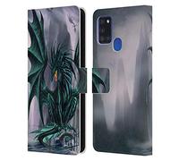 Head Case Designs Officially Licensed Ruth Thompson Jade Dragons Leather Wallet Case Compatible With Samsung Galaxy A21s (2020)