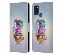 Head Case Designs Officially Licensed Ruth Thompson Mocha Cup O Dragons Leather Wallet Case Compatible With Samsung Galaxy A21s (2020)