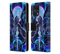 Head Case Designs Officially Licensed Ruth Thompson Night Blade & Constellations Dragons with Swords Leather Wallet Case Compatible With Oppo Find X5