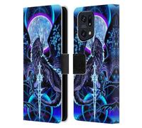 Head Case Designs Officially Licensed Ruth Thompson Night Blade & Constellations Dragons with Swords Leather Wallet Case Compatible With Oppo Find X5 Pro