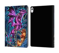 Head Case Designs Officially Licensed Ruth Thompson Purple Dragon, Sword & Lion Art Leather Wallet Case Compatible With Apple iPad Air 13 2024/2025