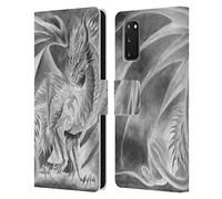 Head Case Designs Officially Licensed Ruth Thompson Silver Ice Dragons Leather Wallet Case Compatible With Samsung Galaxy S20 / S20 5G