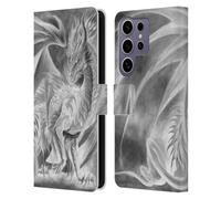 Head Case Designs Officially Licensed Ruth Thompson Silver Ice Dragons Leather Wallet Case Compatible With Samsung Galaxy S25 Ultra