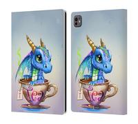 Head Case Designs Officially Licensed Ruth Thompson Tea Cup O Dragons Leather Wallet Case Compatible With Apple iPad Pro 11 M4/M5 2024/2025