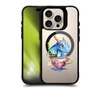 Head Case Designs Officially Licensed Ruth Thompson Tea Cups and Dragons Black Shockproof Bumper Case [Military Grade Protection] Compatible with Apple iPhone 16 Pro and Compatible with MagSafe