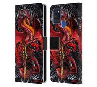 Head Case Designs Officially Licensed Ruth Thompson Wrath Blade Dragons with Swords Leather Wallet Case Compatible With Samsung Galaxy A21s (2020)