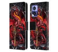 Head Case Designs Officially Licensed Ruth Thompson Wrath Blade Dragons with Swords Leather Wallet Case Compatible With Motorola Edge 30 Neo 5G