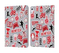 Head Case Designs Officially Licensed S.L. Benfica Stickers 2021/22 Crest Leather Wallet Case Compatible With Apple iPad Air 13 2024/2025