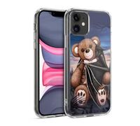 Head Case Designs Officially Licensed Sarah Richter Bat Cuddling A Toy Bear Animals Gel Case [Military Grade Protection] Compatible with Apple iPhone 11 and Compatible with MagSafe