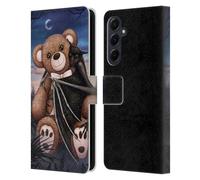 Head Case Designs Officially Licensed Sarah Richter Bat Cuddling A Toy Bear Animals Leather Wallet Case Compatible With Samsung Galaxy A55 5G
