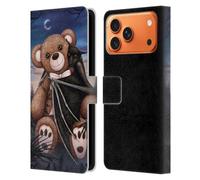 Head Case Designs Officially Licensed Sarah Richter Bat Cuddling A Toy Bear Animals Leather Wallet Case Compatible With Apple iPhone 17 Pro Max