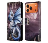 Head Case Designs Officially Licensed Sarah Richter Blue Dragon Fantasy Creatures Leather Wallet Case Compatible With Apple iPhone 17 Pro Max