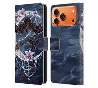 Head Case Designs Officially Licensed Sarah Richter Gothic Bats & Crescent Moon Animals Leather Wallet Case Compatible With Apple iPhone 17 Pro Max