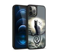 Head Case Designs Officially Licensed Sarah Richter Gothic Black Cat & Bats Animals Gel Armour Case [Military Grade Protection] Compatible With Apple iPhone 12 Pro Max