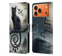 Head Case Designs Officially Licensed Sarah Richter Gothic Black Cat & Bats Animals Leather Wallet Case Compatible With Apple iPhone 17 Pro Max