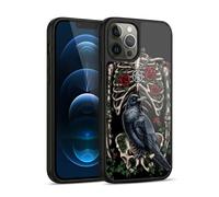 Head Case Designs Officially Licensed Sarah Richter Gothic Black Crow & Skeleton Animals Gel Armour Case [Military Grade Protection] Compatible With Apple iPhone 12 Pro Max