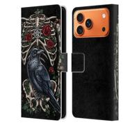 Head Case Designs Officially Licensed Sarah Richter Gothic Black Crow & Skeleton Animals Leather Wallet Case Compatible With Apple iPhone 17 Pro Max