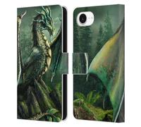 Head Case Designs Officially Licensed Sarah Richter Green Nature Dragon Fantasy Creatures Leather Wallet Case Compatible With Apple iPhone 16e