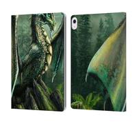 Head Case Designs Officially Licensed Sarah Richter Green Nature Dragon Fantasy Creatures Leather Wallet Case Compatible With Apple iPad Air 13 2024/2025