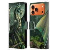 Head Case Designs Officially Licensed Sarah Richter Green Nature Dragon Fantasy Creatures Leather Wallet Case Compatible With Apple iPhone 17 Pro Max