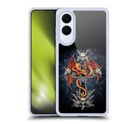 Head Case Designs Officially Licensed Sarah Richter Red Dragon Guarding Bone Cross Fantasy Creatures Gel Case [Military Grade Protection] Compatible With Samsung Galaxy S25 Edge