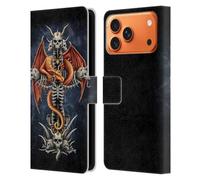 Head Case Designs Officially Licensed Sarah Richter Red Dragon Guarding Bone Cross Fantasy Creatures Leather Wallet Case Compatible With Apple iPhone 17 Pro Max