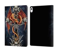 Head Case Designs Officially Licensed Sarah Richter Red Dragon Guarding Bone Cross Fantasy Creatures Leather Wallet Case Compatible With Apple iPad Air 13 2024/2025