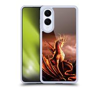 Head Case Designs Officially Licensed Sarah Richter Red Fire Dragon With Volcano Fantasy Creatures Gel Case [Military Grade Protection] Compatible With Samsung Galaxy S25 Edge