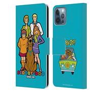 Head Case Designs Officially Licensed Scooby-Doo Scooby-Doo And Co. Mystery Inc. Leather Wallet Case Compatible With Apple iPhone 12 / iPhone 12 Pro