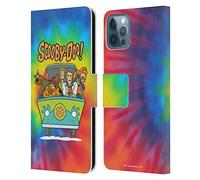 Head Case Designs Officially Licensed Scooby-Doo Tie Dye Mystery Inc. Leather Wallet Case Compatible With Apple iPhone 12 / iPhone 12 Pro