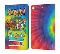 Head Case Designs Officially Licensed Scooby-Doo Tie Dye Mystery Inc. Leather Wallet Case Compatible With Apple iPad 9.7 2017 / iPad 9.7 2018