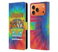Head Case Designs Officially Licensed Scooby-Doo Tie Dye Mystery Inc. Leather Wallet Case Compatible With Apple iPhone 17 Pro Max