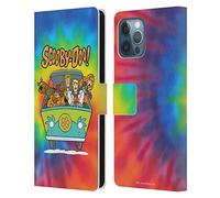Head Case Designs Officially Licensed Scooby-Doo Tie Dye Mystery Inc. Leather Wallet Case Compatible With Apple iPhone 12 Pro Max