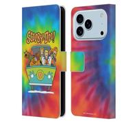 Head Case Designs Officially Licensed Scooby-Doo Tie Dye Mystery Inc. Leather Wallet Case Compatible With Apple iPhone 17 Pro
