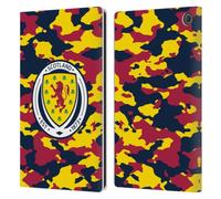 Head Case Designs Officially Licensed Scotland National Football Team Camouflage Logo 2 Leather Wallet Case Compatible With Amazon Fire Max 11 2023