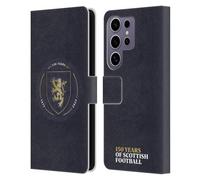 Head Case Designs Officially Licensed Scotland National Football Team Crest 150 Years Leather Wallet Case Compatible with Samsung Galaxy S25 Ultra