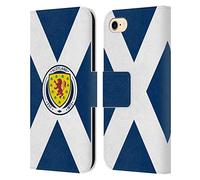 Head Case Designs Officially Licensed Scotland National Football Team Scotland Flag Logo 2 Leather Book Wallet Case Cover Compatible With Apple iPhone 7/8 / SE 2020 & 2022