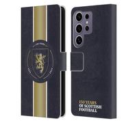 Head Case Designs Officially Licensed Scotland National Football Team Stripes 150 Years Leather Wallet Case Compatible with Samsung Galaxy S25 Ultra