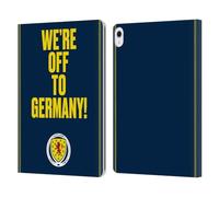 Head Case Designs Officially Licensed Scotland National Football Team We're Off To Germany Graphics Leather Wallet Case Compatible With Apple iPad Air 13 2024/2025