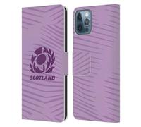 Head Case Designs Officially Licensed Scotland Rugby Away 2025/26 Crest Kit Leather Wallet Case Compatible With Apple iPhone 12 / iPhone 12 Pro