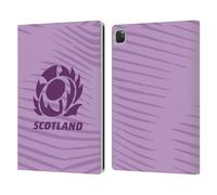 Head Case Designs Officially Licensed Scotland Rugby Away 2025/26 Crest Kit Leather Wallet Case Compatible With Apple iPad Pro 12.9 2020/2021/2022