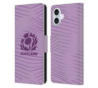Head Case Designs Officially Licensed Scotland Rugby Away 2025/26 Crest Kit Leather Wallet Case Compatible With Apple iPhone 16 Plus