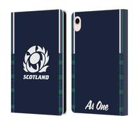 Head Case Designs Officially Licensed Scotland Rugby Home 2023/24 Crest Kit Leather Wallet Case Compatible With Apple iPad mini (2021/2024)