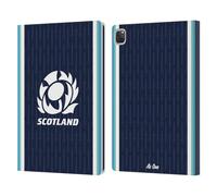 Head Case Designs Officially Licensed Scotland Rugby Home 2024/25 Crest Kit Leather Wallet Case Compatible With Apple iPad Pro 12.9 2020/2021/2022