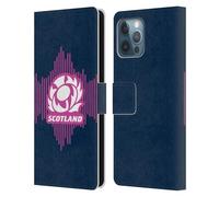 Head Case Designs Officially Licensed Scotland Rugby Home 2025/26 Crest Kit Leather Wallet Case Compatible With Apple iPhone 12 Pro Max