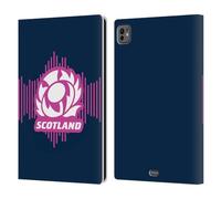 Head Case Designs Officially Licensed Scotland Rugby Home 2025/26 Crest Kit Leather Wallet Case Compatible With Apple iPad Pro 11 M4 2024